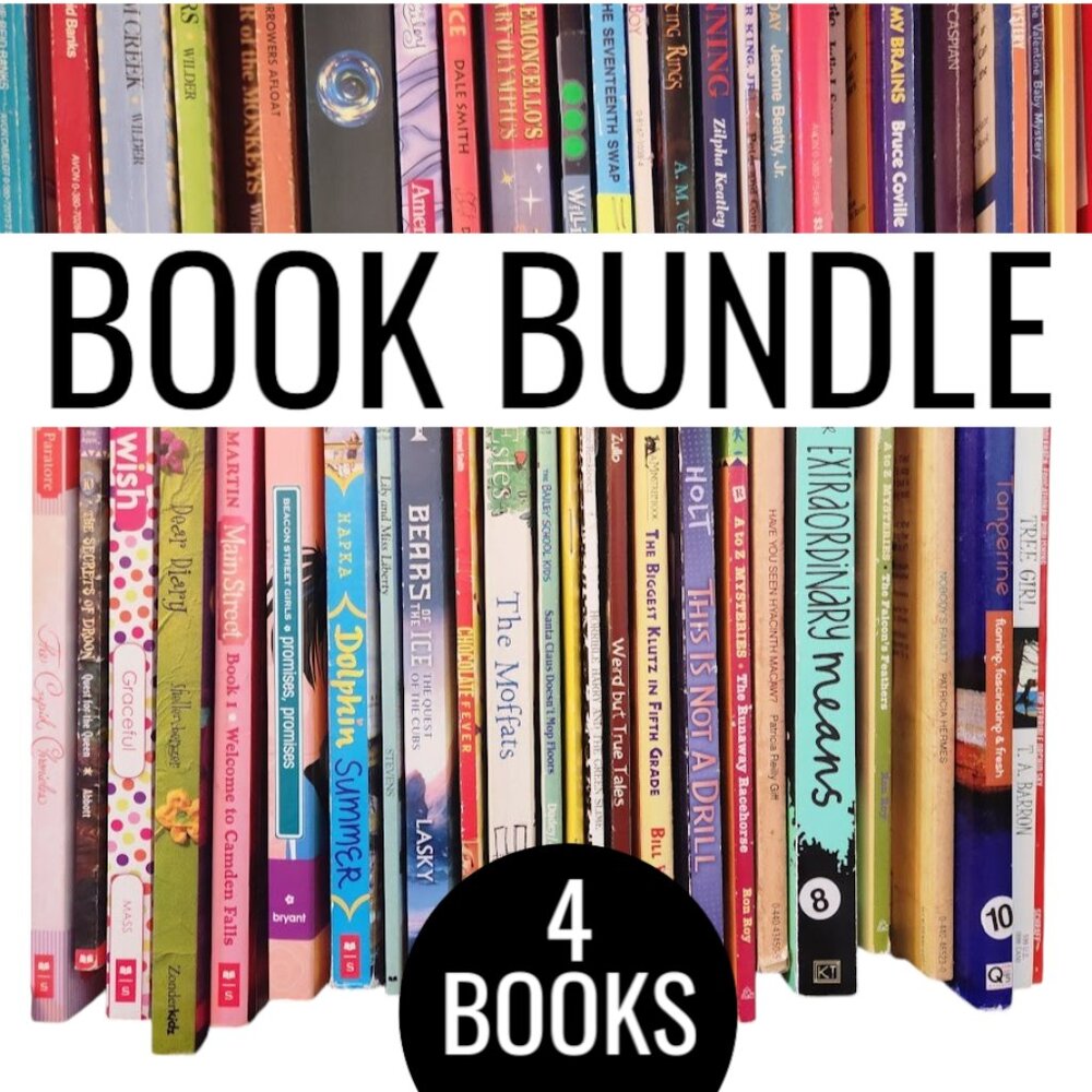 4 Book Bundle Lot Set Chapter Books Young Adult Literature Novels Mystery Books